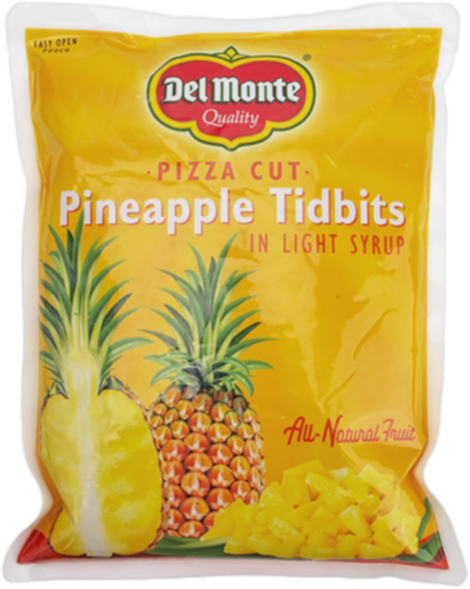 4-Side Seal Flat Sachet for Pineapple Tidbits in Light Syrup